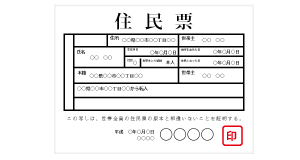 住民票の写し（取得後3カ月以内のもの）