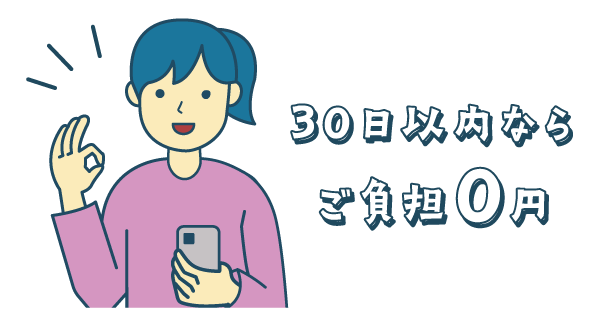 購入から30日以内のお申込みならご負担0円