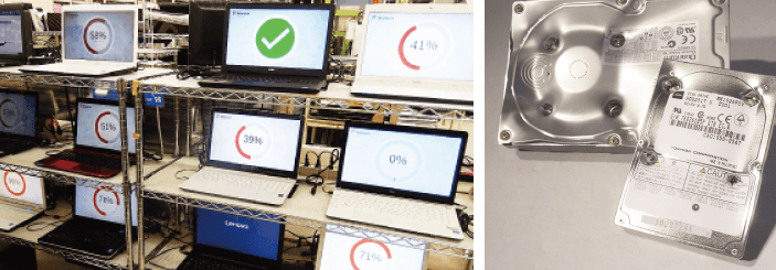 米国国立標準技術研究所（NIST）セキュリティガイドラインに準拠した最新のデータ消去方式でデータの消去または物理的破壊