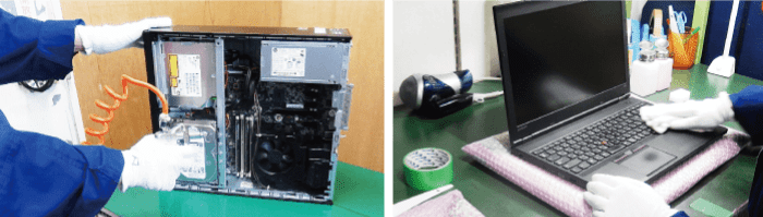 廃棄・処分パソコンを検品