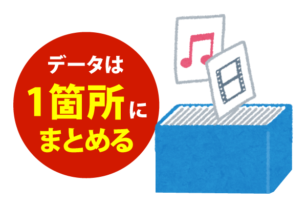 データは1箇所にまとめておくと移行しやすい